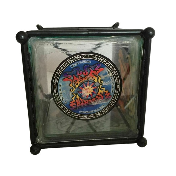 Pablo Picasso Cubism Self Portrait Glass & Iron Lantern Tea Light Candle Holder - Picture 4 of 7